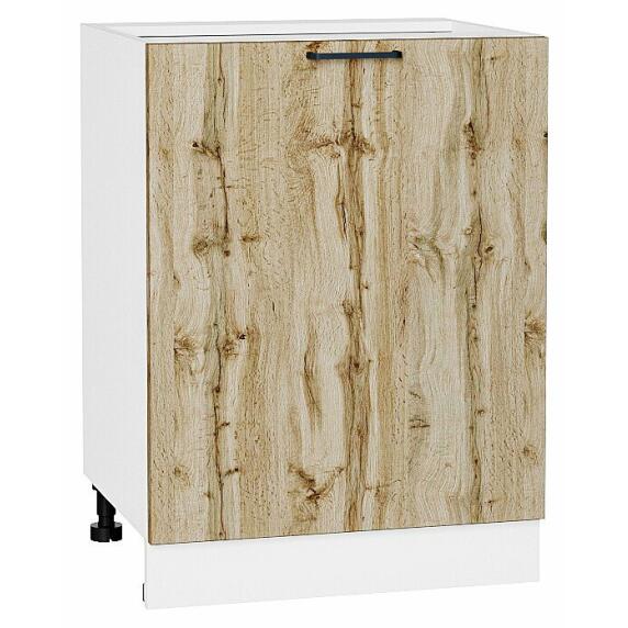 Шкаф нижний с 1-ой дверцей Флэт Wotan Oak 2S/Белый 816*600*478