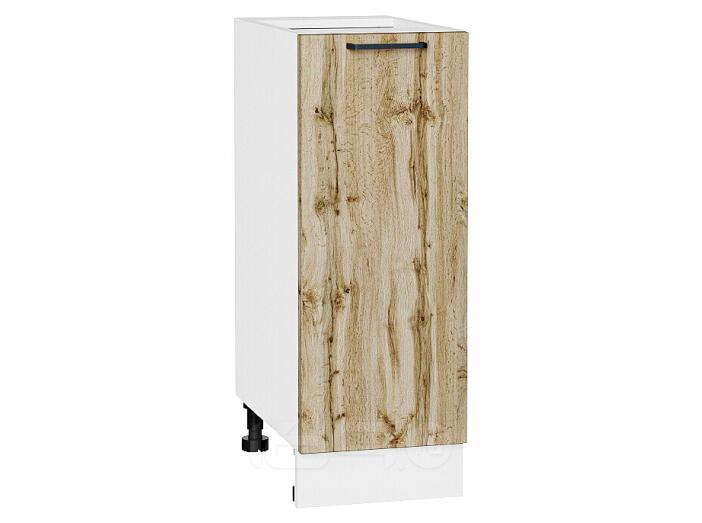 Шкаф нижний с 1-ой дверцей Флэт Wotan Oak 2S/Белый 816*300*478