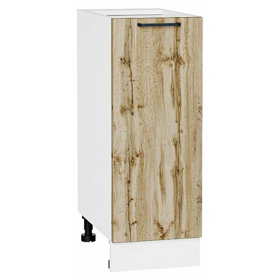 Шкаф нижний с 1-ой дверцей Флэт Wotan Oak 2S/Белый 816*300*478