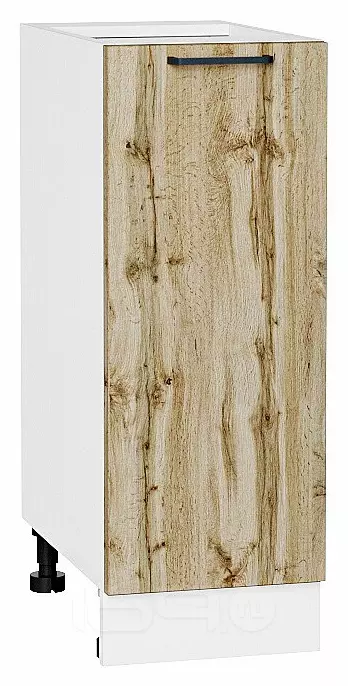 Шкаф нижний с 1-ой дверцей Флэт Wotan Oak 2S/Белый 816*300*478