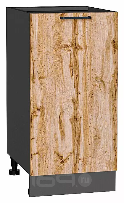 Шкаф нижний с 1-ой дверцей Флэт Wotan Oak 2S/Graphite 816*400*478