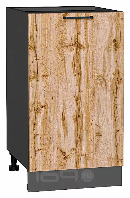 Шкаф нижний с 1-ой дверцей Флэт Wotan Oak 2S/Graphite 816*450*478