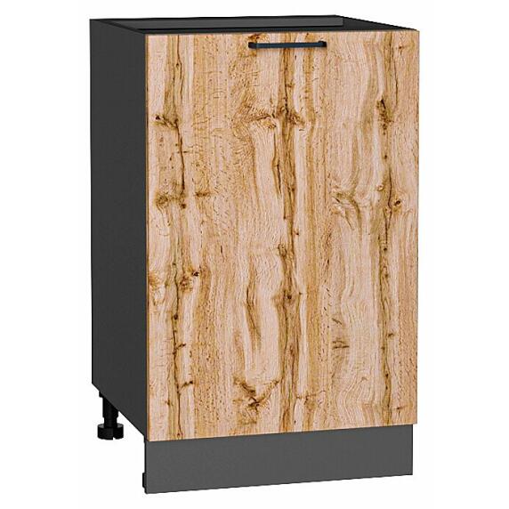 Шкаф нижний с 1-ой дверцей Флэт Wotan Oak 2S/Graphite 816*500*478
