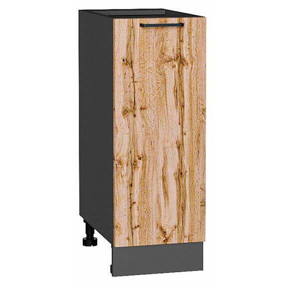 Шкаф нижний с 1-ой дверцей Флэт Wotan Oak 2S/Graphite 816*300*478