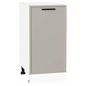 Шкаф нижний с 1-ой дверцей Фрейм Clay Silk/Белый 816*400*484