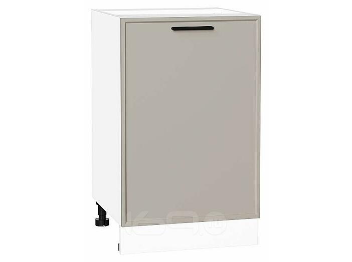 Шкаф нижний с 1-ой дверцей Фрейм Clay Silk/Белый 816*500*484