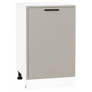 Шкаф нижний с 1-ой дверцей Фрейм Clay Silk/Белый 816*500*484