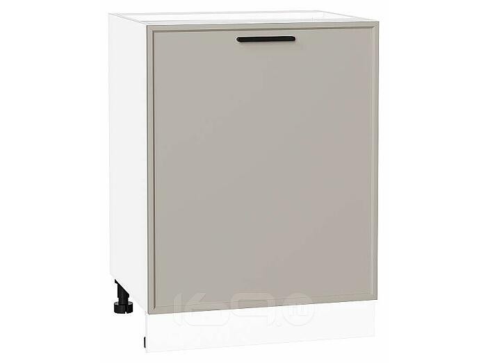 Шкаф нижний с 1-ой дверцей Фрейм Clay Silk/Белый 816*600*484