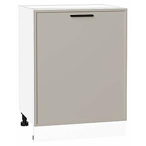 Шкаф нижний с 1-ой дверцей Фрейм Clay Silk/Белый 816*600*484