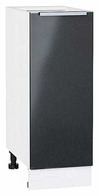 Шкаф нижний с 1-ой дверцей Фьюжн Anthracite Белый 816*300*480
