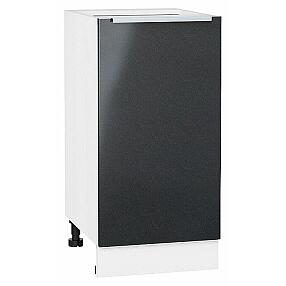Шкаф нижний с 1-ой дверцей Фьюжн Anthracite Белый 816*400*480
