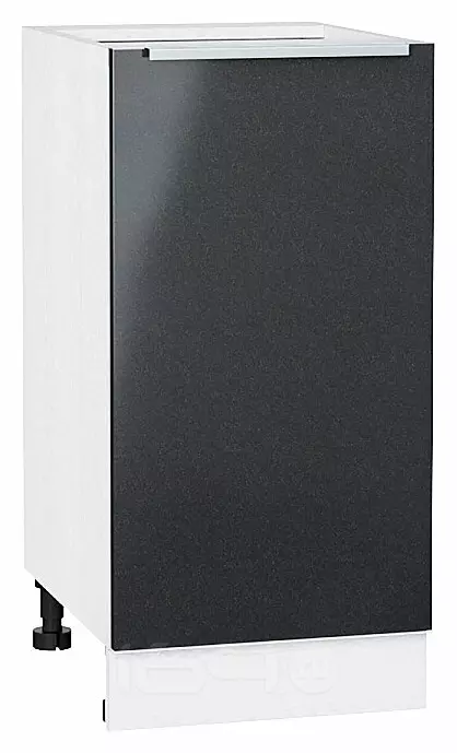 Шкаф нижний с 1-ой дверцей Фьюжн Anthracite Белый 816*400*480