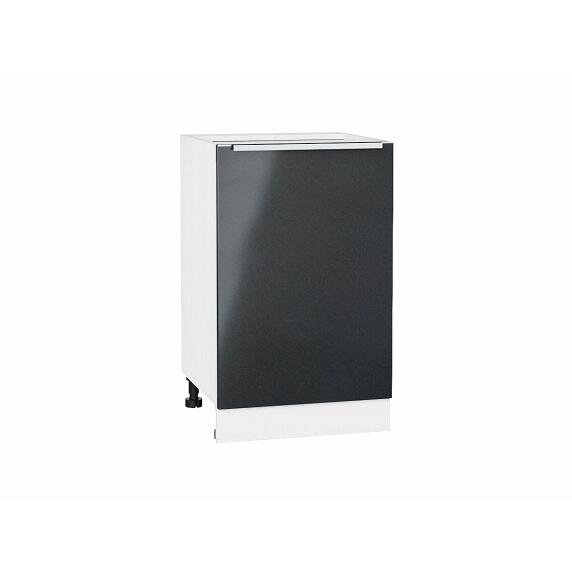 Шкаф нижний с 1-ой дверцей Фьюжн Anthracite Белый 816*500*480
