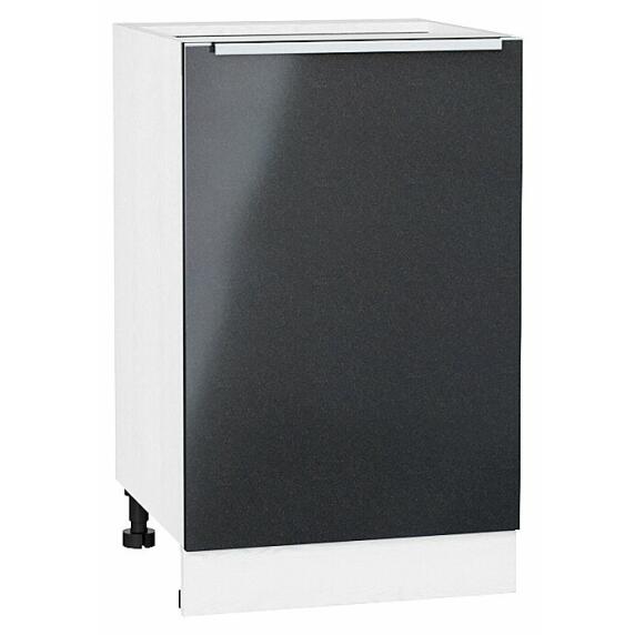 Шкаф нижний с 1-ой дверцей Фьюжн Anthracite Белый 816*500*480