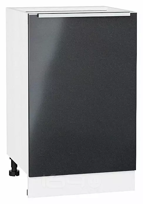 Шкаф нижний с 1-ой дверцей Фьюжн Anthracite Белый 816*500*480