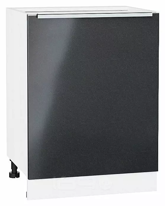 Шкаф нижний с 1-ой дверцей Фьюжн Anthracite Белый 816*600*480