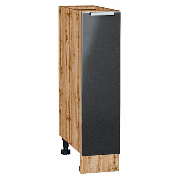 Шкаф нижний с 1-ой дверцей Фьюжн Anthracite Дуб Вотан 816*200*480