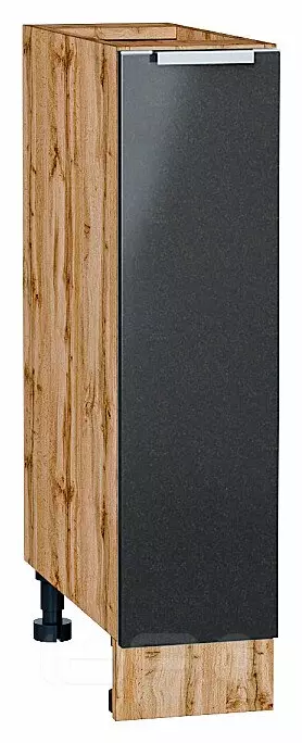 Шкаф нижний с 1-ой дверцей Фьюжн Anthracite Дуб Вотан 816*200*480