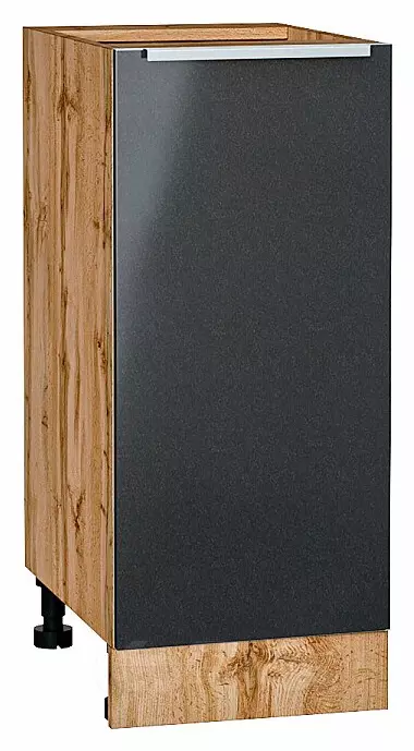 Шкаф нижний с 1-ой дверцей Фьюжн Anthracite Дуб Вотан 816*350*480