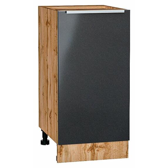 Шкаф нижний с 1-ой дверцей Фьюжн Anthracite Дуб Вотан 816*400*480