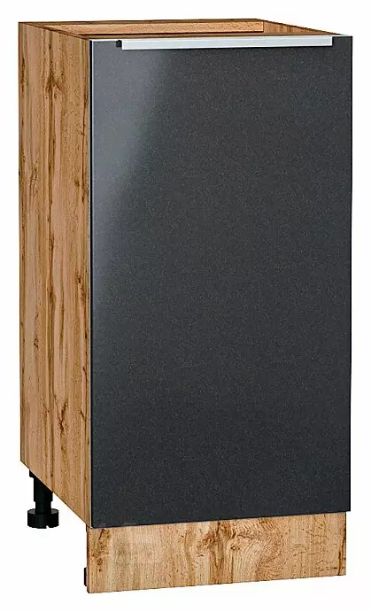 Шкаф нижний с 1-ой дверцей Фьюжн Anthracite Дуб Вотан 816*400*480