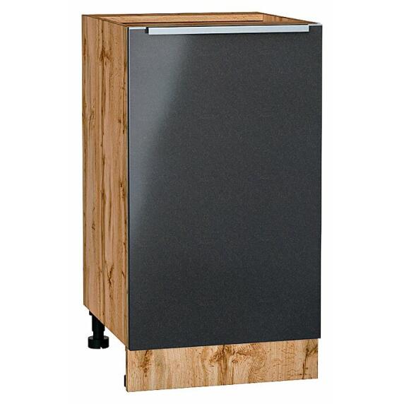 Шкаф нижний с 1-ой дверцей Фьюжн Anthracite Дуб Вотан 816*450*480