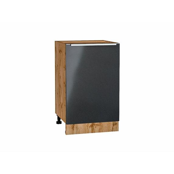 Шкаф нижний с 1-ой дверцей Фьюжн Anthracite Дуб Вотан 816*500*480