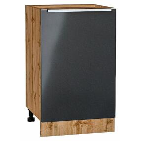 Шкаф нижний с 1-ой дверцей Фьюжн Anthracite Дуб Вотан 816*500*480