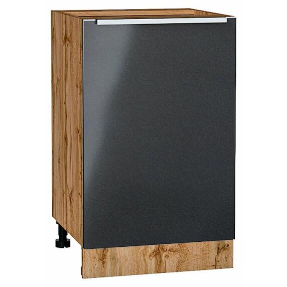 Шкаф нижний с 1-ой дверцей Фьюжн Anthracite Дуб Вотан 816*500*480