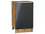 Шкаф нижний с 1-ой дверцей Фьюжн Anthracite Дуб Вотан 816*500*480