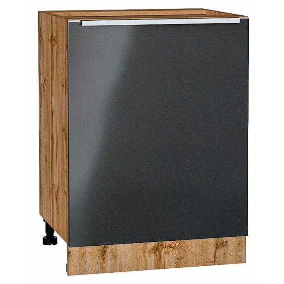 Шкаф нижний с 1-ой дверцей Фьюжн Anthracite Дуб Вотан 816*600*480