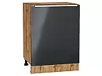 Шкаф нижний с 1-ой дверцей Фьюжн Anthracite Дуб Вотан 816*600*480