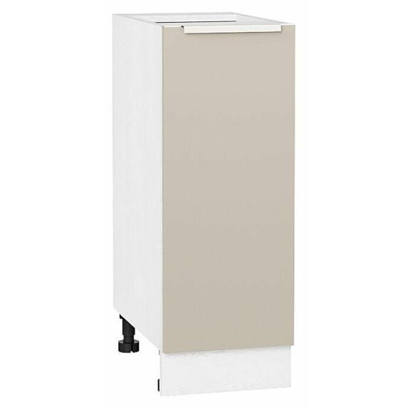 Шкаф нижний с 1-ой дверцей Фьюжн Cream Silk/Белый 816*300*480