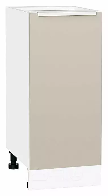Шкаф нижний с 1-ой дверцей Фьюжн Cream Silk/Белый 816*350*480