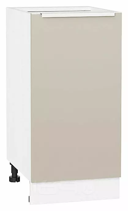 Шкаф нижний с 1-ой дверцей Фьюжн Cream Silk/Белый 816*400*480
