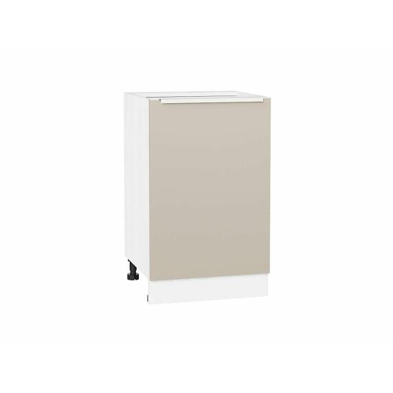 Шкаф нижний с 1-ой дверцей Фьюжн Cream Silk/Белый 816*500*480