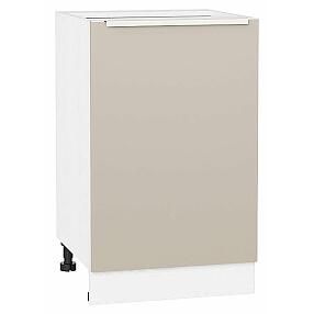 Шкаф нижний с 1-ой дверцей Фьюжн Cream Silk/Белый 816*500*480