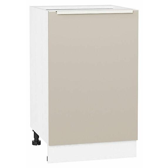 Шкаф нижний с 1-ой дверцей Фьюжн Cream Silk/Белый 816*500*480