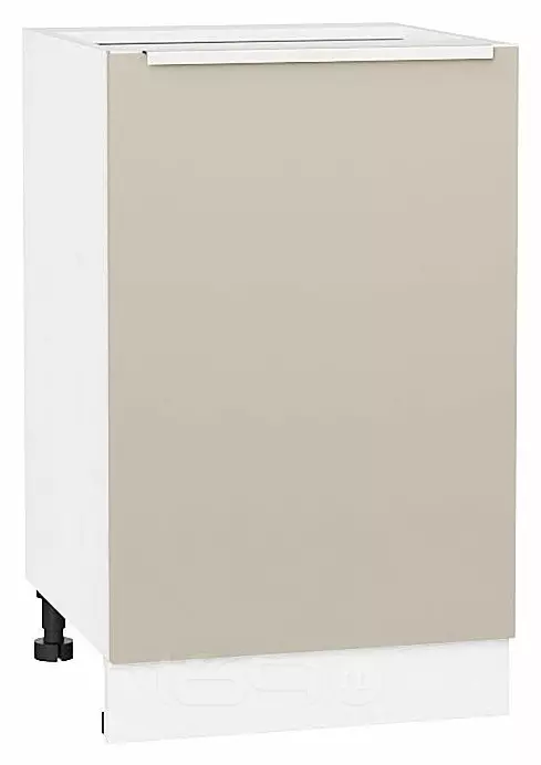 Шкаф нижний с 1-ой дверцей Фьюжн Cream Silk/Белый 816*500*480