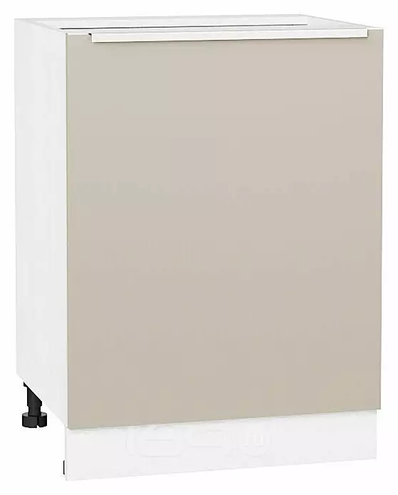 Шкаф нижний с 1-ой дверцей Фьюжн Cream Silk/Белый 816*600*480