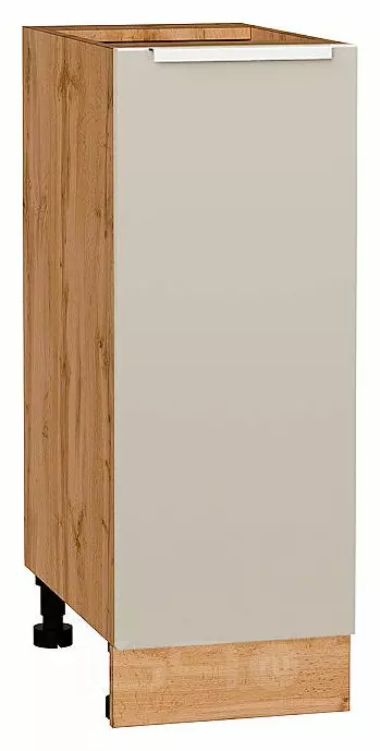 Шкаф нижний с 1-ой дверцей Фьюжн Cream Silk/Дуб Вотан 816*300*480
