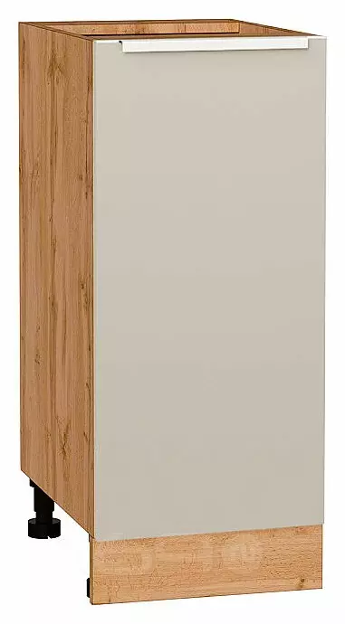 Шкаф нижний с 1-ой дверцей Фьюжн Cream Silk/Дуб Вотан 816*350*480