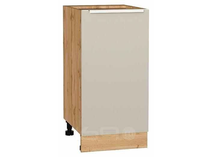 Шкаф нижний с 1-ой дверцей Фьюжн Cream Silk/Дуб Вотан 816*400*480