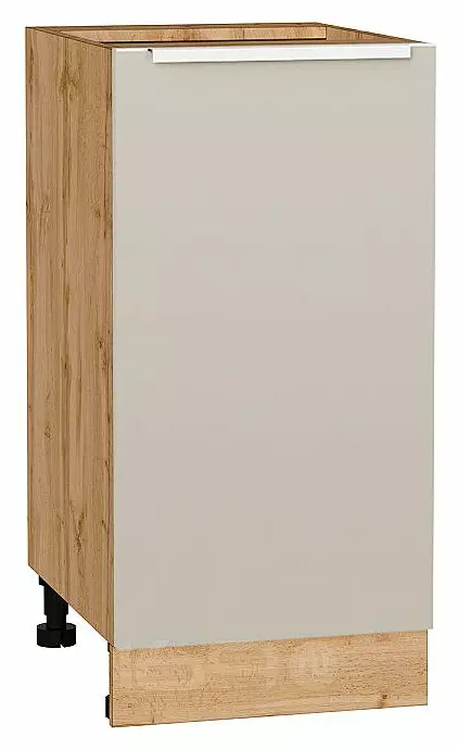 Шкаф нижний с 1-ой дверцей Фьюжн Cream Silk/Дуб Вотан 816*400*480