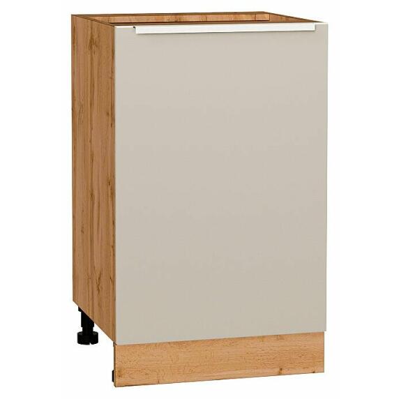 Шкаф нижний с 1-ой дверцей Фьюжн Cream Silk/Дуб Вотан 816*500*480