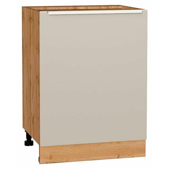 Шкаф нижний с 1-ой дверцей Фьюжн Cream Silk/Дуб Вотан 816*600*480