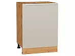 Шкаф нижний с 1-ой дверцей Фьюжн Cream Silk/Дуб Вотан 816*600*480
