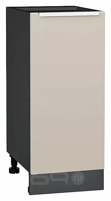Шкаф нижний с 1-ой дверцей Фьюжн Cream Silk/Graphite 816*350*480