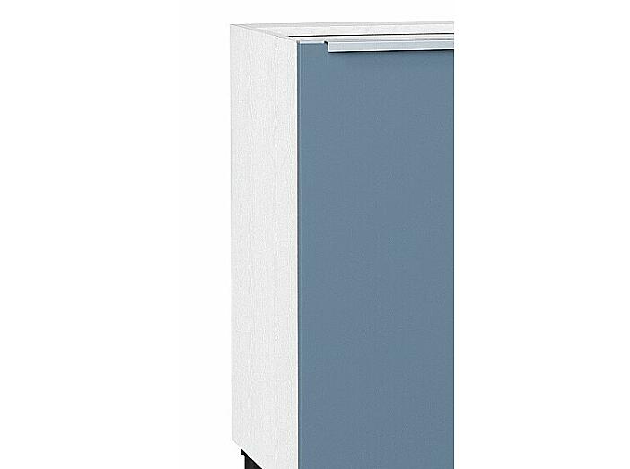 Шкаф нижний с 1-ой дверцей Фьюжн Н 400 Silky Blue-Белый