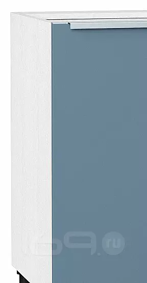 Шкаф нижний с 1-ой дверцей Фьюжн Н 400 Silky Blue-Белый